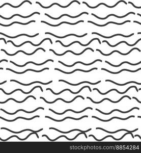 Hand drawn vector seamless pattern. Black abstract texture background. Freehand drawing of sketchy lines vector. Wallpaper, paper, fabric, textile design.. Abstract vector seamless pattern. Black lines texture background.