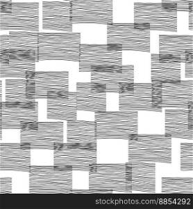Hand drawn vector seamless pattern. Black abstract texture background. Freehand drawing of sketchy lines vector. Wallpaper, paper, fabric, textile design.. Abstract vector seamless pattern. Black lines texture background.
