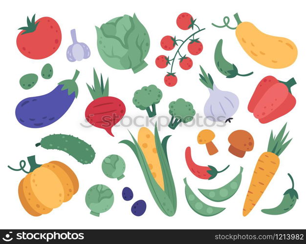 Hand drawn vegetables. Farm veggies, cartoon natural products, fresh food and vegetarian vitamins diet. Doodle organic vegetables vector illustration set. healthy detox broccoli, carrot and cucumber. Hand drawn vegetables. Farm veggies, cartoon natural products, fresh food and vegetarian vitamins diet. Doodle organic vegetables vector illustration set