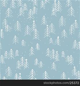 Hand drawn winter seamless patterns. Doodle Christmas, Noel, New Year backdrop. Decorative background for fabric, textile, wrapping paper, card, invitation, wallpaper, web design