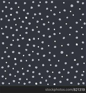 Hand drawn winter seamless patterns with snowflakes