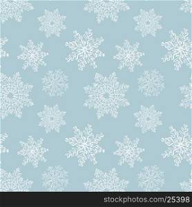 Hand drawn winter sketch snowflakes seamless pattern. Background for Christmas, Noel, New Year design. Decorative background for fabric, textile, wrapping paper, card, invitation, wallpaper, web design