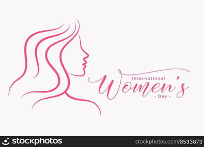 hand drawn womens day greeting design