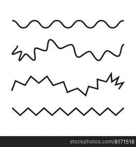 Hand drawn zigzag lines. Wave pattern. Vector illustration. EPS 10.. Hand drawn zigzag lines. Wave pattern. Vector illustration.