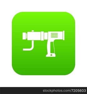 Hand drill icon digital green for any design isolated on white vector illustration. Hand drill icon digital green