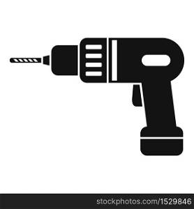 Hand drill icon. Simple illustration of hand drill vector icon for web design isolated on white background. Hand drill icon, simple style