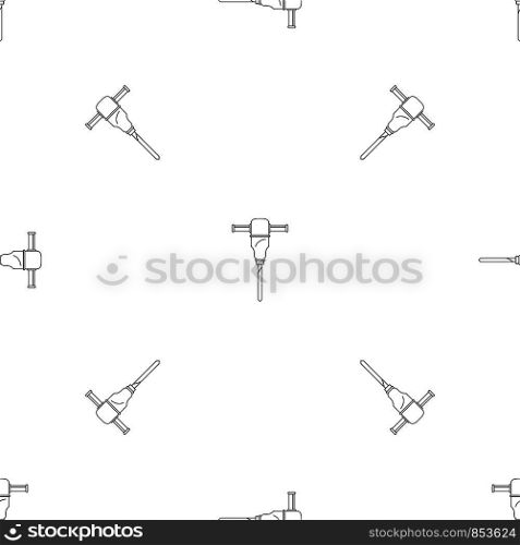 Hand drill machine pattern seamless vector repeat geometric for any web design. Hand drill machine pattern seamless vector