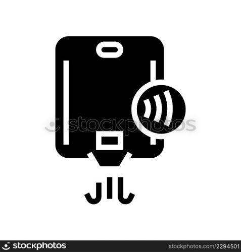 hand dryer contactless glyph icon vector. hand dryer contactless sign. isolated contour symbol black illustration. hand dryer contactless glyph icon vector illustration