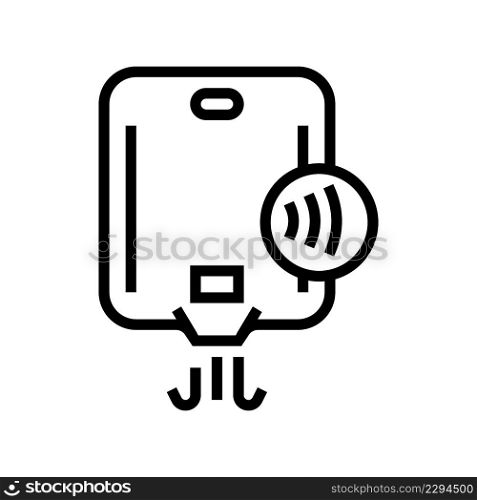 hand dryer contactless line icon vector. hand dryer contactless sign. isolated contour symbol black illustration. hand dryer contactless line icon vector illustration