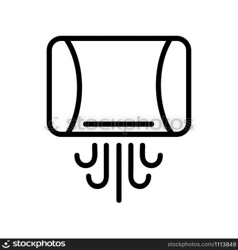 Hand-drying icon vector. A thin line sign. Isolated contour symbol illustration. Hand-drying icon vector. Isolated contour symbol illustration
