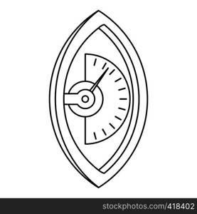 Hand dynamometer icon. Outline illustration of hand dynamometer vector icon for web. Hand dynamometer icon, outline style
