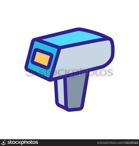 hand electronic barcode scanner icon vector. hand electronic barcode scanner sign. color symbol illustration. hand electronic barcode scanner icon vector outline illustration