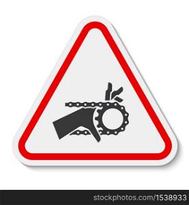 Hand Entanglement Chain Drive Symbol Sign Isolate on White Background,Vector Illustration