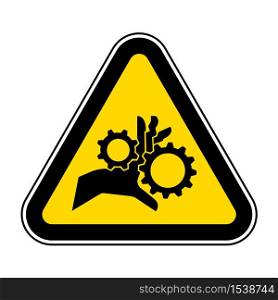 Hand Entanglement Rotating Gears Symbol Sign Isolate On White Background,Vector Illustration EPS.10