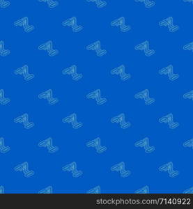 Hand expander gym equipment pattern vector seamless blue repeat for any use. Hand expander gym equipment pattern vector seamless blue