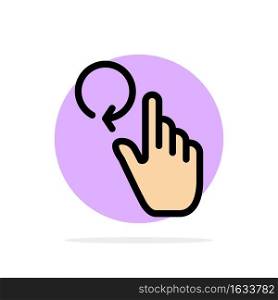 Hand, Finger, Gestures, Reload Abstract Circle Background Flat color Icon