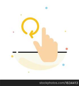 Hand, Finger, Gestures, Reload Abstract Flat Color Icon Template