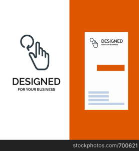 Hand, Finger, Gestures, Reload Grey Logo Design and Business Card Template