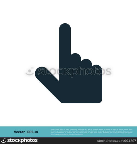 Hand / Finger Pointer Icon Vector Logo Template Illustration Design. Vector EPS 10.