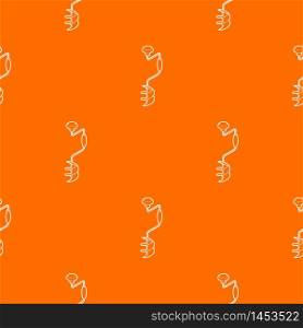 Hand fishing ice drill pattern vector orange for any web design best. Hand fishing ice drill pattern vector orange