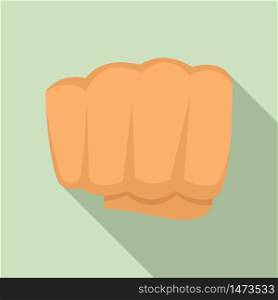 Hand fist icon. Flat illustration of hand fist vector icon for web design. Hand fist icon, flat style