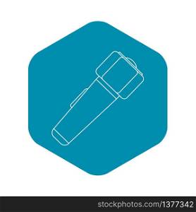 Hand flashlight icon. Outline illustration of hand flashlight vector icon for web. Hand flashlight icon, outline style