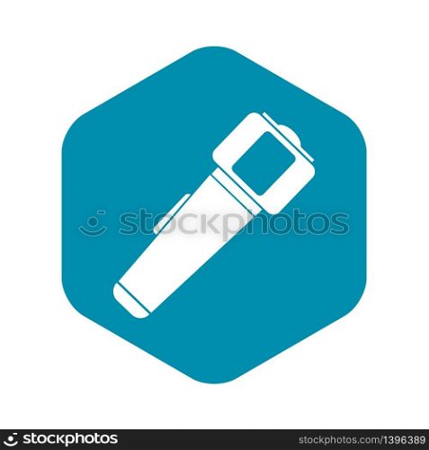 Hand flashlight icon. Simple illustration of hand flashlight vector icon for web. Hand flashlight icon, simple style