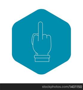 Hand gesture icon. Outline illustration of hand gesture vector icon for web. Hand gesture icon, outline style