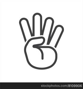 Hand gesture icon Royalty Free Vector Image