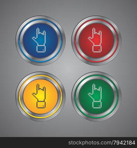 hand gesture icon vector graphic art design illustration