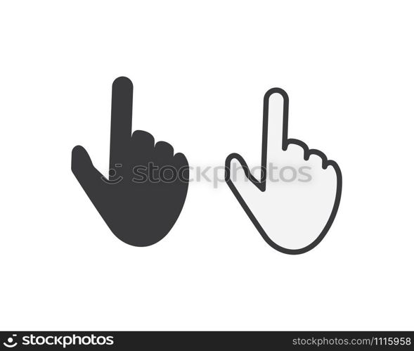 hand gesture icon vector illustration design template