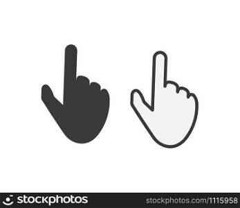 hand gesture icon vector illustration design template
