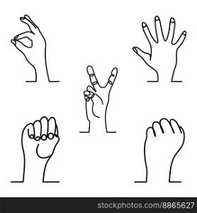 hand gesture icon vector illustration symbol design