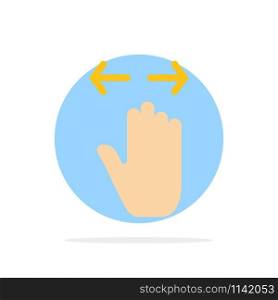 Hand, Gesture, Left, Right, zoom out Abstract Circle Background Flat color Icon