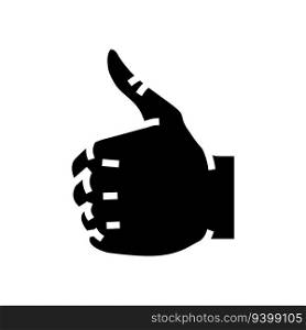 hand gesture shows class glyph icon vector. hand gesture shows class sign. isolated symbol illustration. hand gesture shows class glyph icon vector illustration
