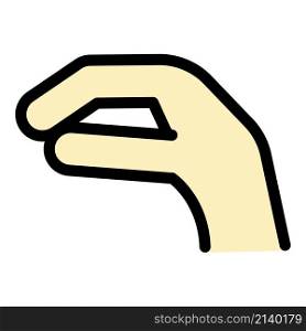 Hand gesture snake icon. Outline Hand gesture snake vector icon color flat isolated. Hand gesture snake icon color outline vector