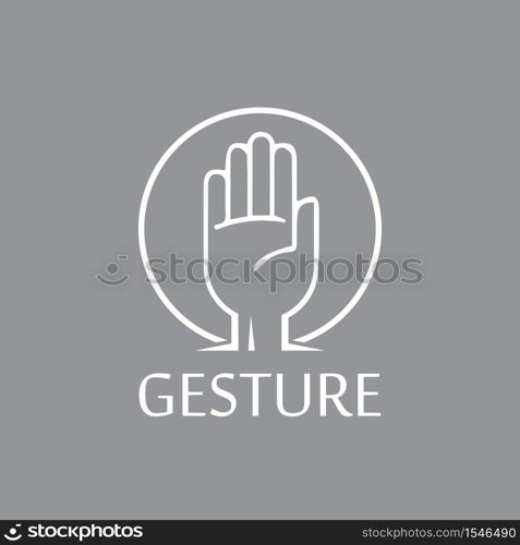 Hand gestures and sign language isolated . Vector illustration of human hands.