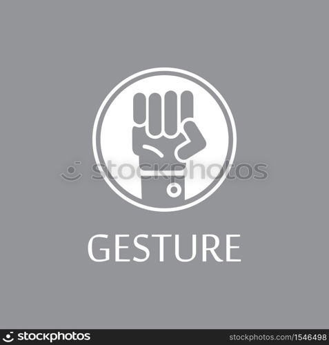 Hand gestures and sign language isolated . Vector illustration of human hands.