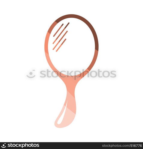 Hand-glass icon. Flat color design. Vector illustration.