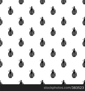 Hand grenade pattern. Simple illustration of hand grenade vector pattern for web. Hand grenade pattern, simple style