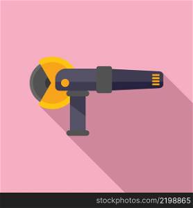 Hand grinder icon flat vector. Saw tool. Angle cutter. Hand grinder icon flat vector. Saw tool