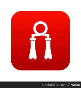 Hand grip trainer icon digital red for any design isolated on white vector illustration. hand grip trainer icon digital red