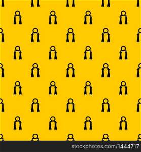 Hand grip trainer pattern seamless vector repeat geometric yellow for any design. hand grip trainer pattern vector