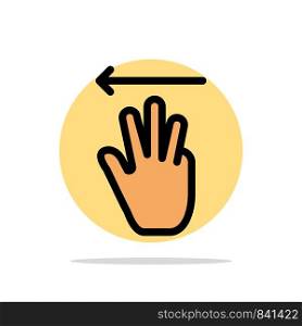 Hand, Hand Cursor, Up, Left Abstract Circle Background Flat color Icon