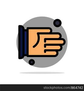Hand, Handshake, Agreement, Office Abstract Circle Background Flat color Icon
