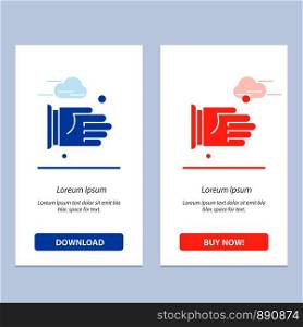 Hand, Handshake, Agreement, Office Blue and Red Download and Buy Now web Widget Card Template