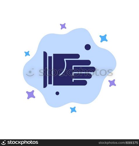 Hand, Handshake, Agreement, Office Blue Icon on Abstract Cloud Background