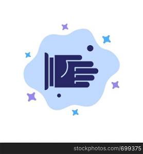 Hand, Handshake, Agreement, Office Blue Icon on Abstract Cloud Background