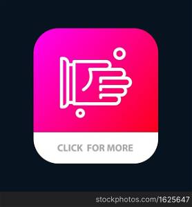 Hand, Handshake, Agreement, Office Mobile App Button. Android and IOS Line Version