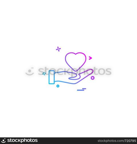 hand heart medical heart center icon vector desige